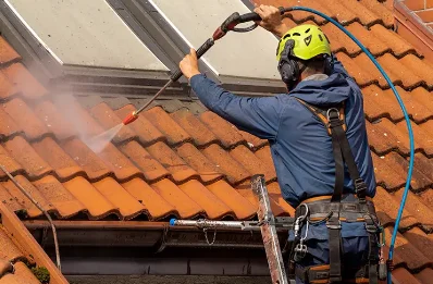 Démoussage et hydrofuge de toiture à Goulien